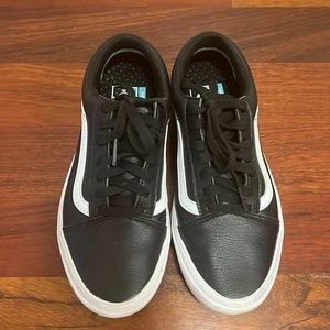 Classic black leather vans